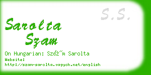 sarolta szam business card